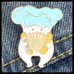 Mushroom enamel pin Music Festival Gift Accordion Holiday Foodie